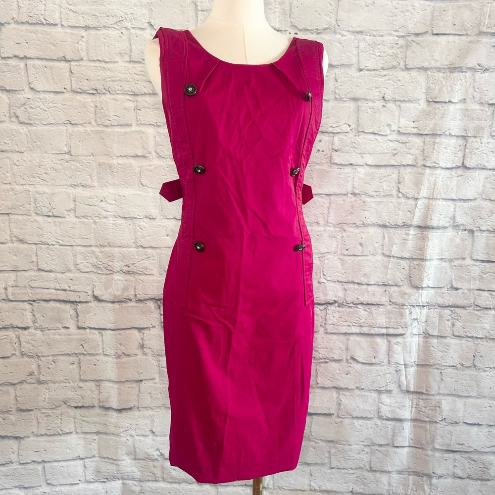 Cluce Pink Evening Dress Bling Cocktail Party Prom Date Sleeveless Wedding Guest - Picture 3 of 12